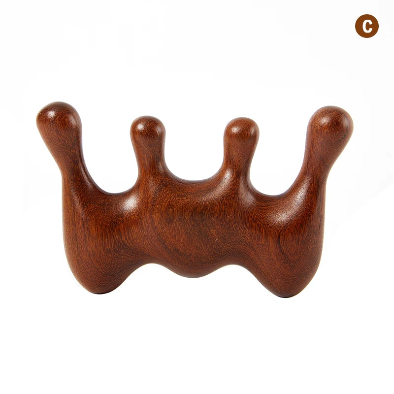 Sandalwood Gua Sha Massage Comb for Face & Body