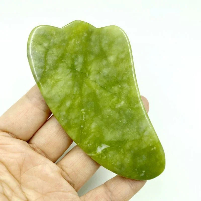 Facial Massage Guasha Board Double Heads Jade Natural Stone Face Lift Body Skin Relaxation Slimming Beauty Neck Thin Lift