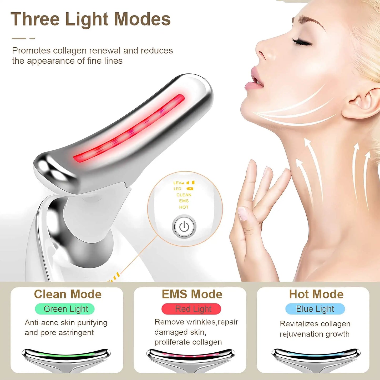 Face & Neck Massager – Anti-Aging, Skin Tightening, and Wrinkle Elimination