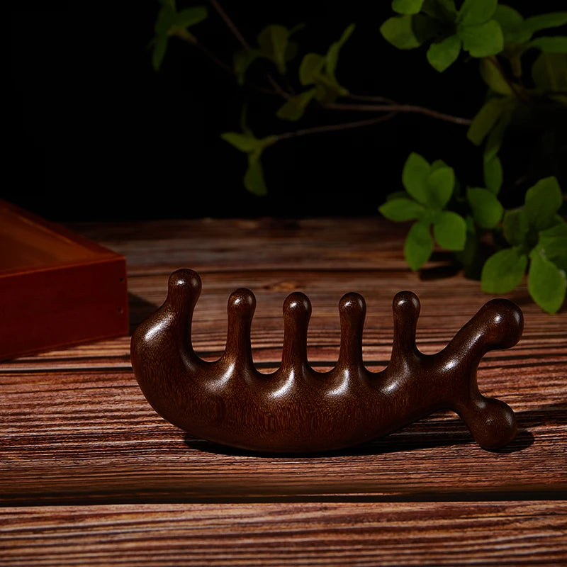Sandalwood Gua Sha Massage Comb for Face & Body