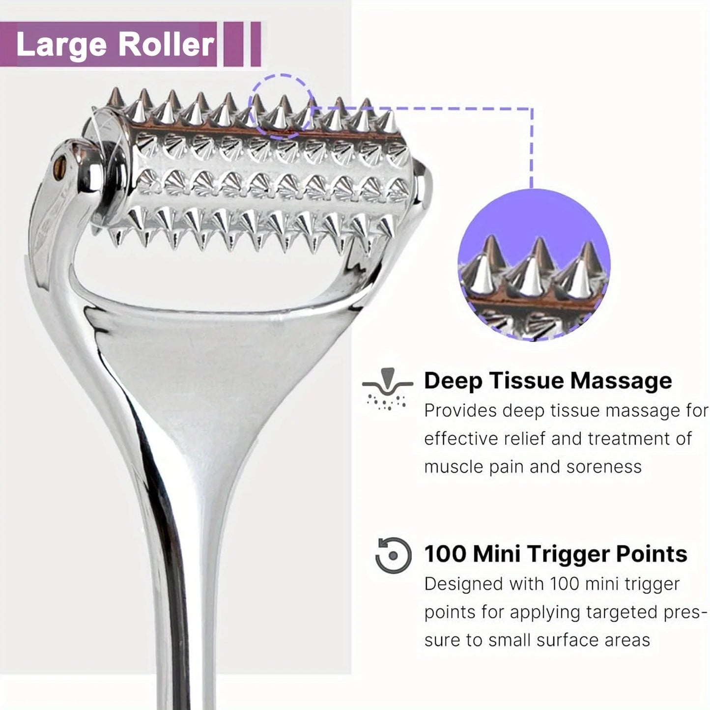 Acupuncture Roller Massager for Face, Neck, and Body