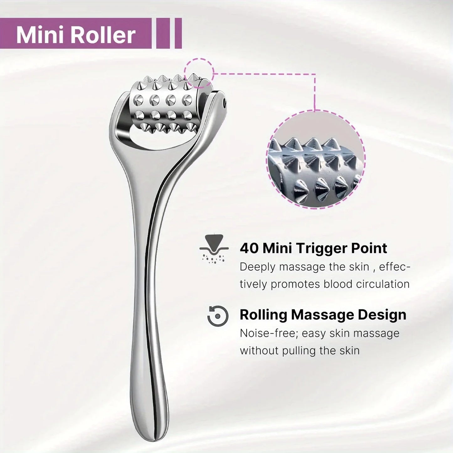 Acupuncture Roller Massager for Face, Neck, and Body