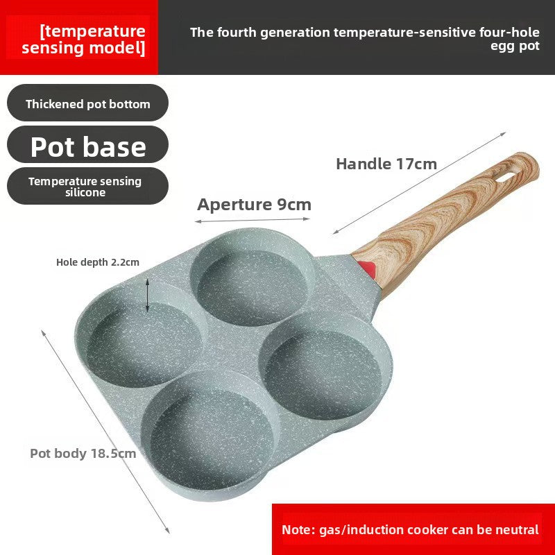 Four-hole breakfast egg burger pot