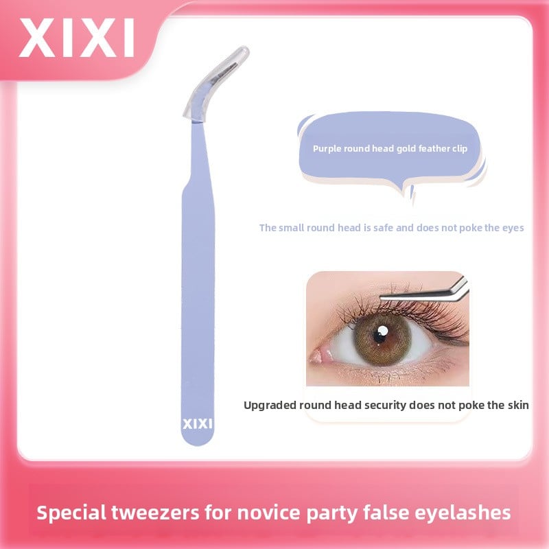 Pliers-type precision false eyelash accessory tool