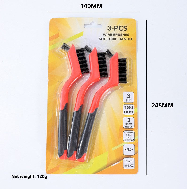 Nine-horse 3pc Double-head set of wire brushes