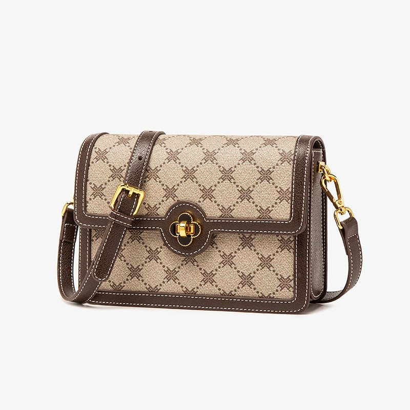 Crossbody printed single-shoulder envelope small square bag