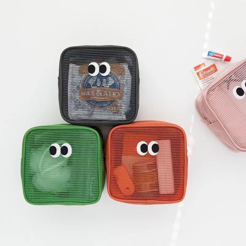 Three-Dimensional Large Capacity Mesh Makeup Wash Bag