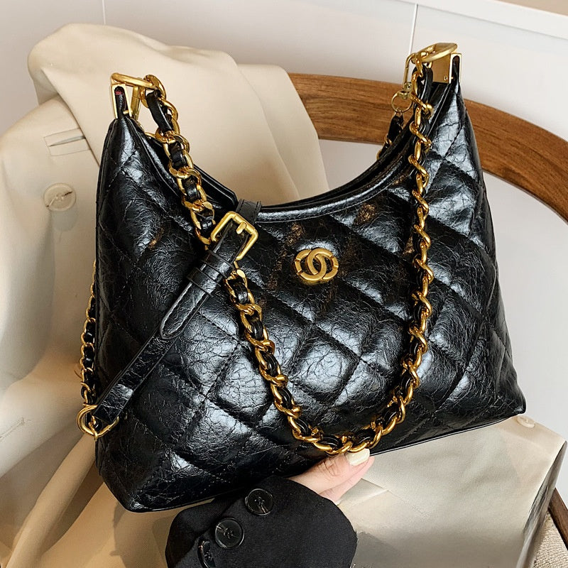 High-end sophisticated single shoulder crossbody bag