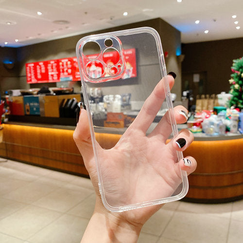 Transparent protective soft case for mobile phone