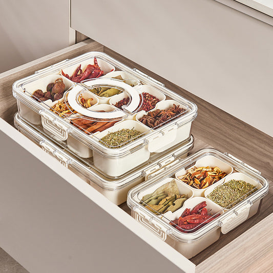 Eight-compartment Storage Box Portable Refrigerator Storage Box