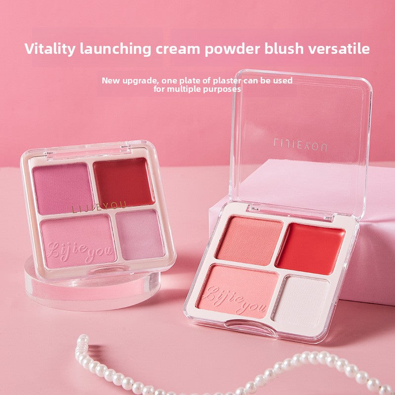 Four-color blush plate