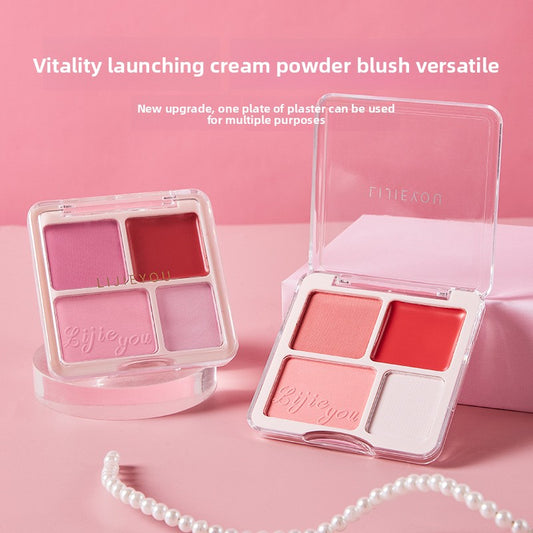 Four-color blush plate
