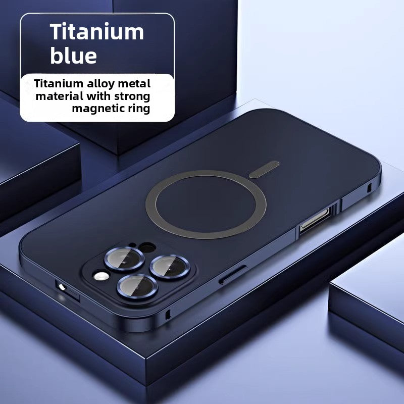 Aluminum alloy frame with glass lens phone caser