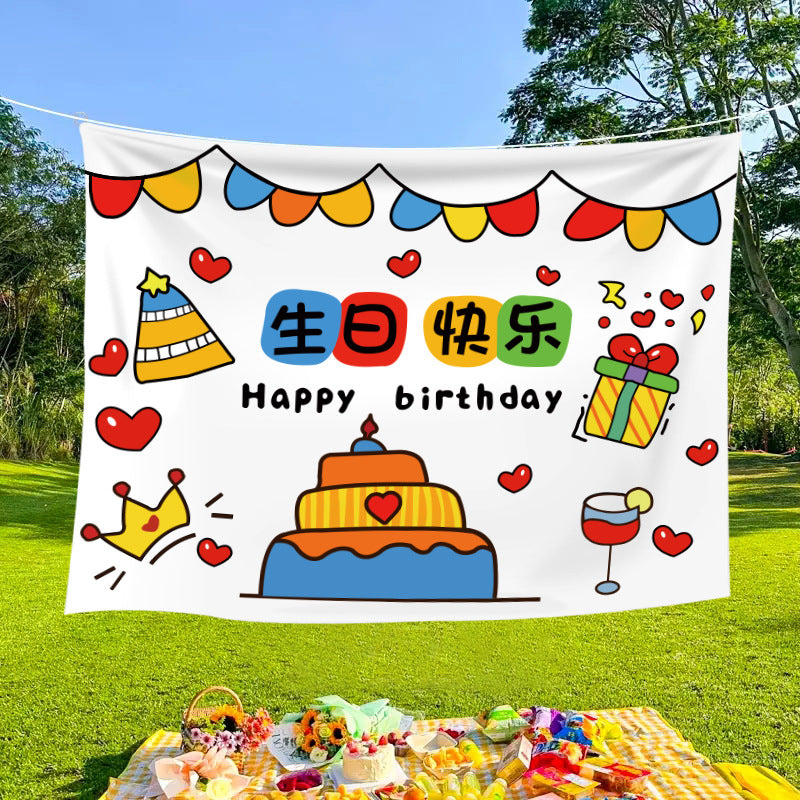 Outdoor decorative banners and cloths