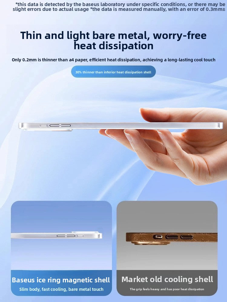 Ice ring magnetic ice sensing heat dissipation shell