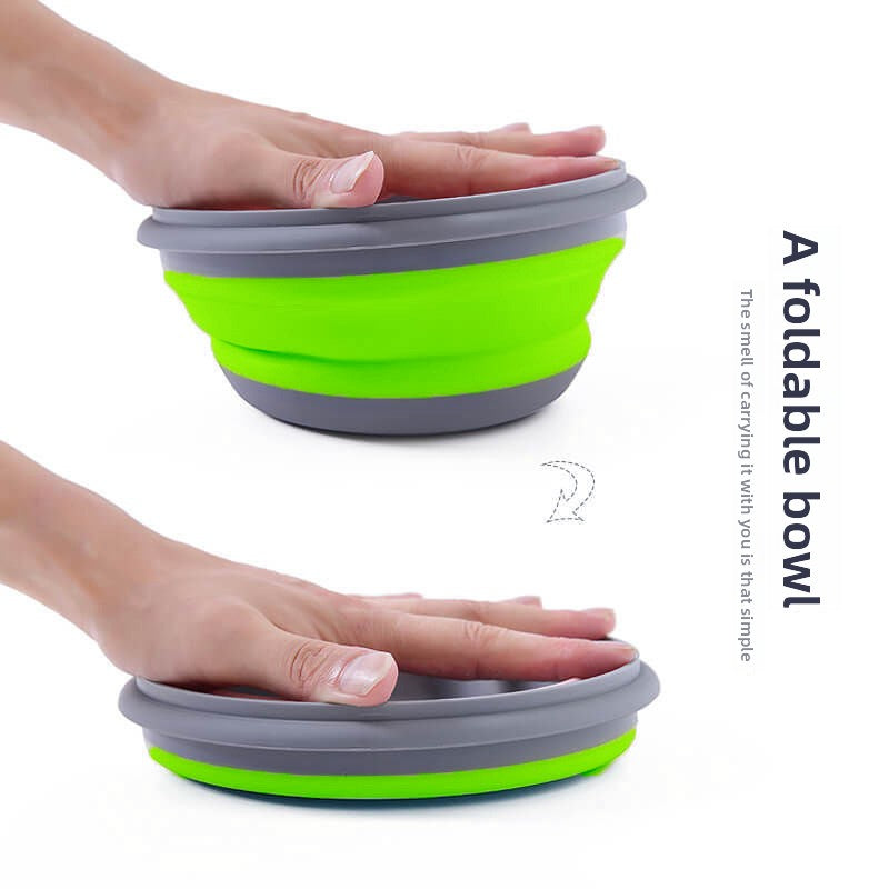Folding bowl portable tableware for outdoor use