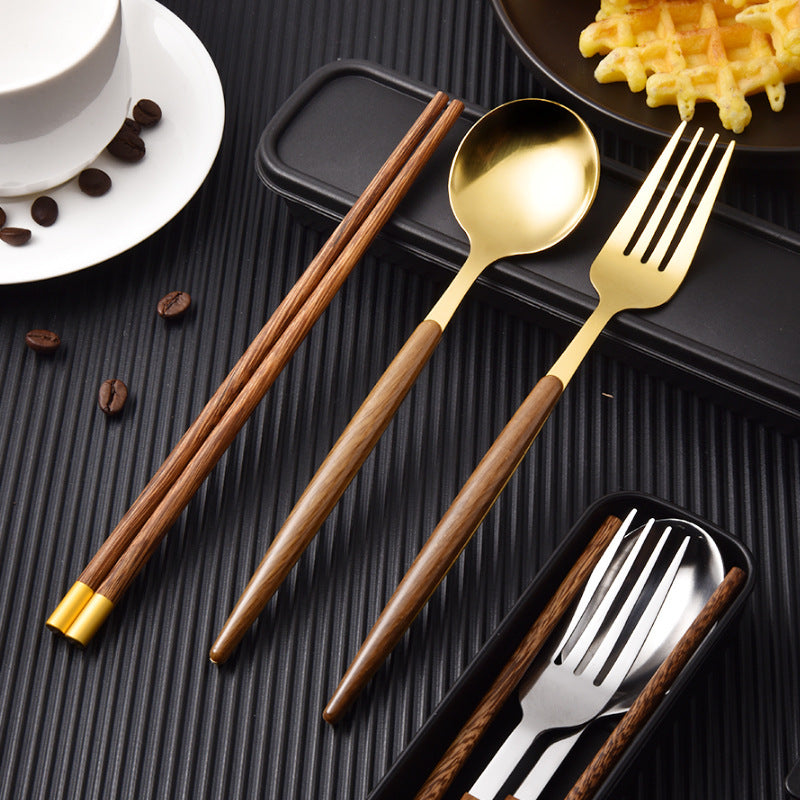 Stainless steel forks chopsticks and spoons