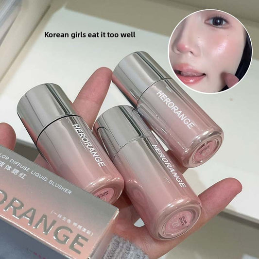 Natural color low saturation matte blush liquid