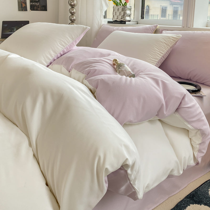4-piece bedding set, pure cotton bed sheet and duvet cover