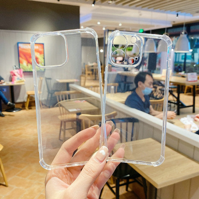 Transparent protective soft case for mobile phone