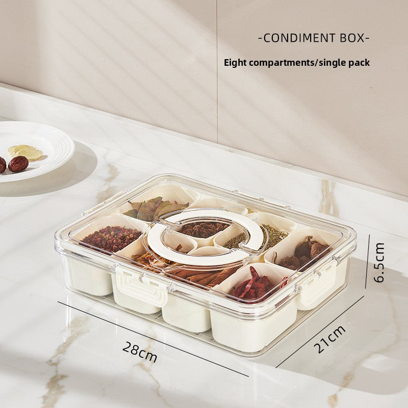 Eight-compartment Storage Box Portable Refrigerator Storage Box