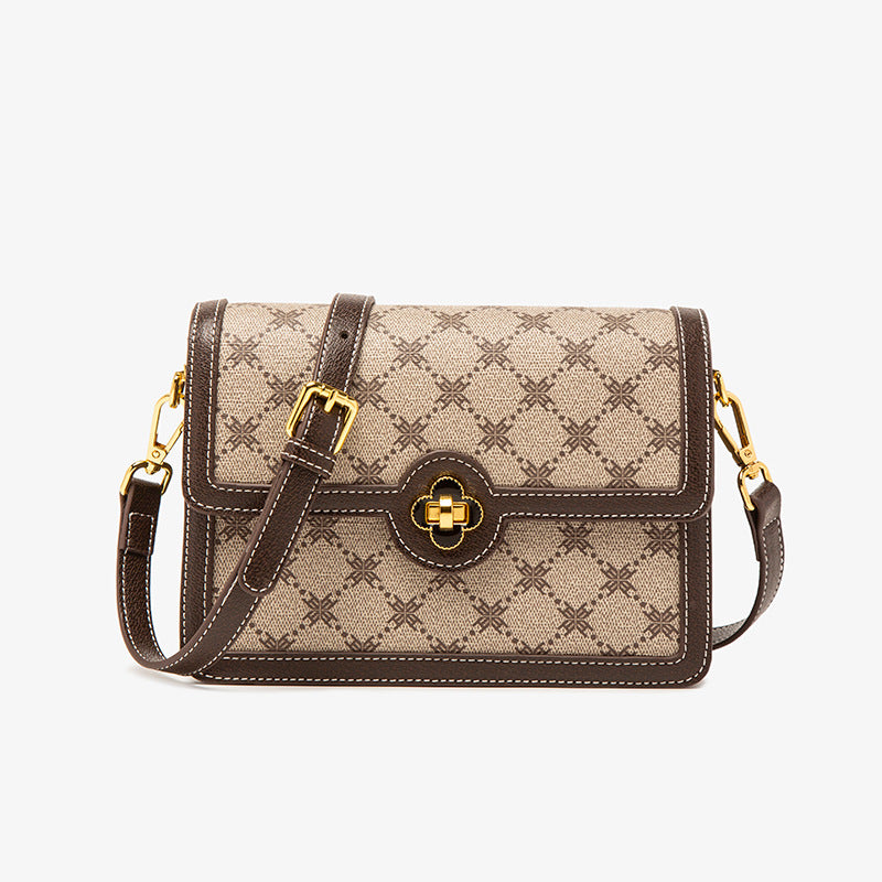 Crossbody printed single-shoulder envelope small square bag