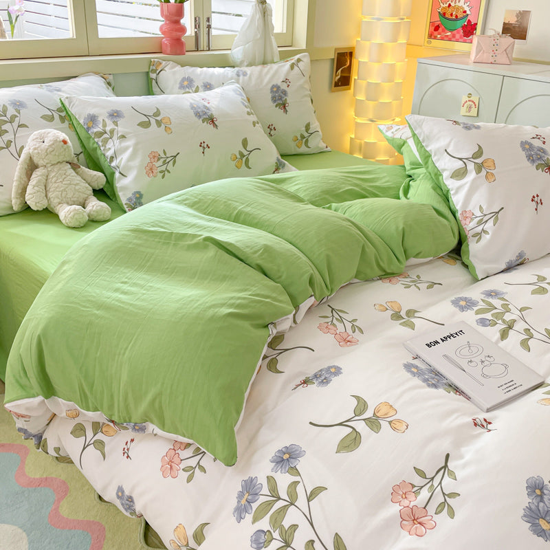 Washed cloud cotton quilt cover, not all-cotton pure cotton sheet