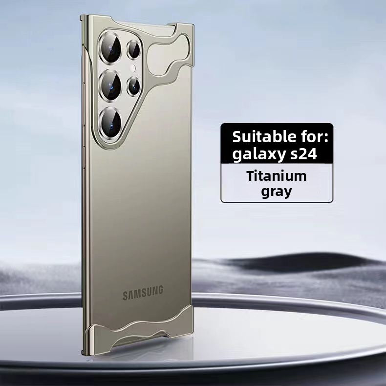 Frameless metal irregular four-corner anti-drop protective case