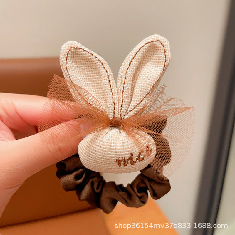Children's milk coffee-colored flower headband