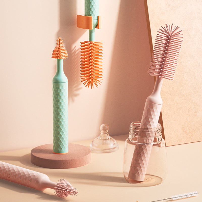 Electric baby bottle brush cleaning brush set