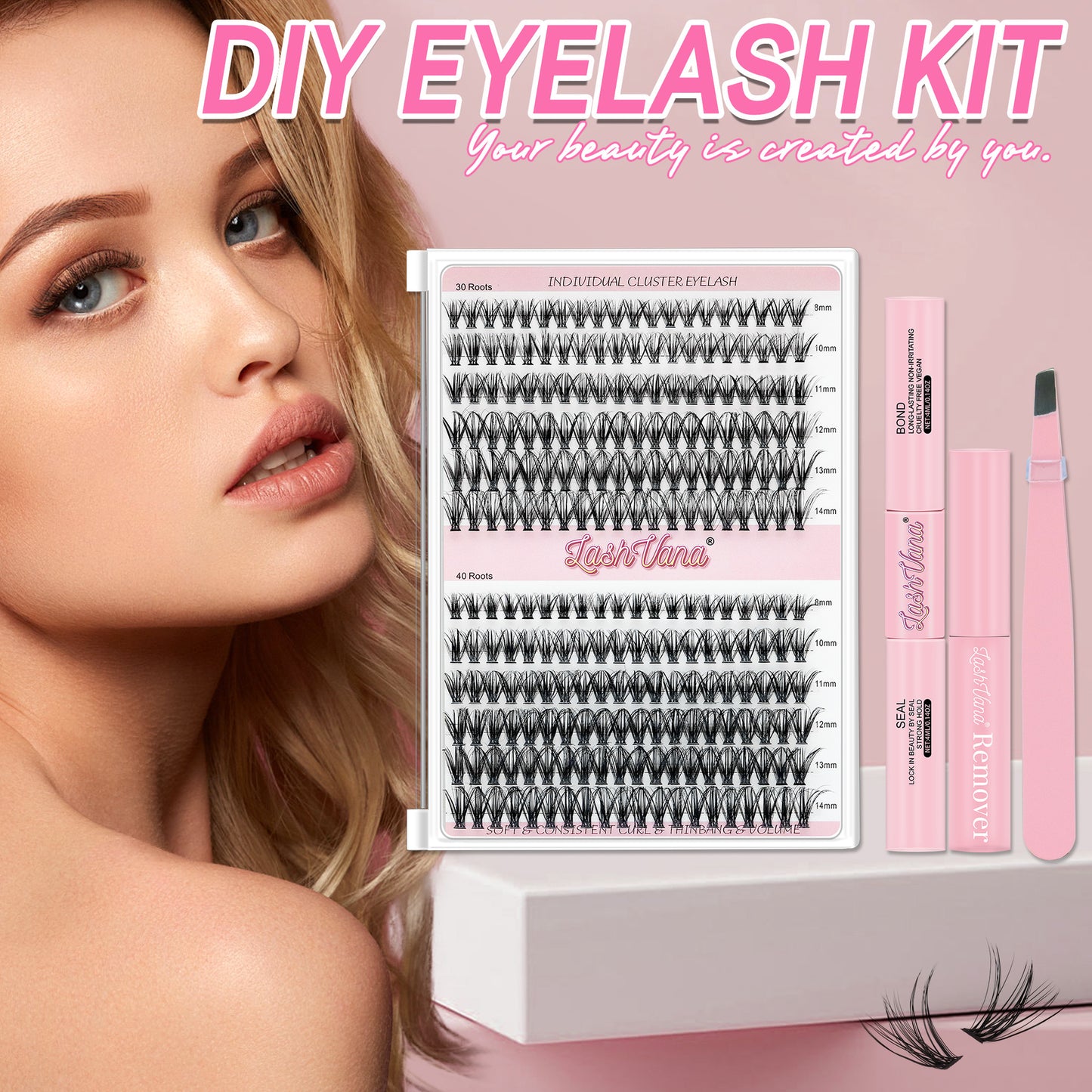 Segmented Self-Grafting False Eyelashes Set