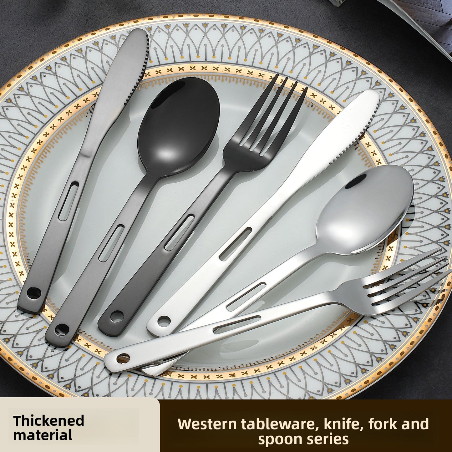 Outdoor knife, fork and spoon Western tableware set