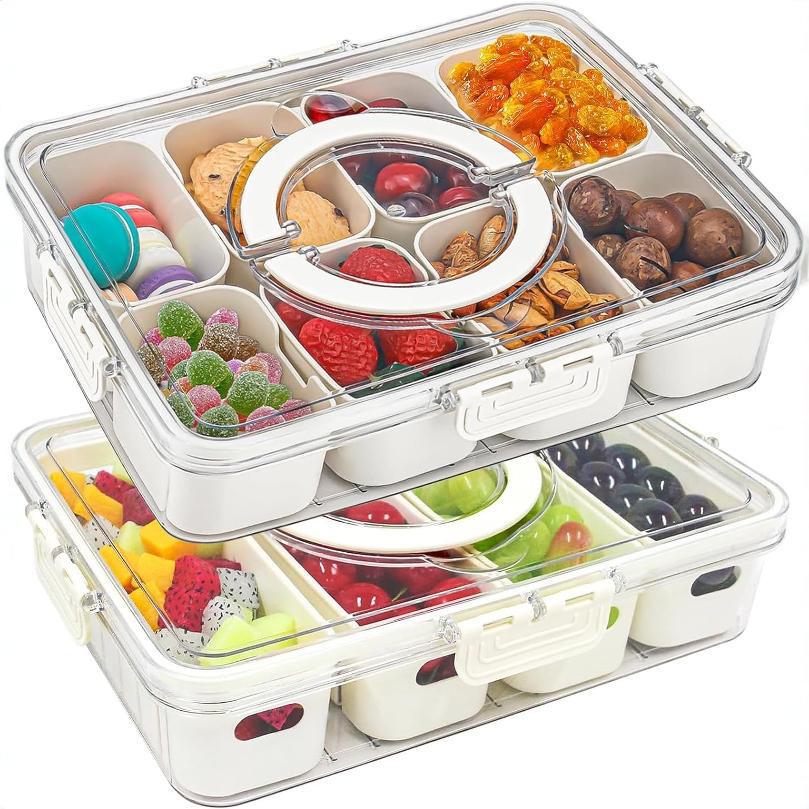 Eight-compartment Storage Box Portable Refrigerator Storage Box