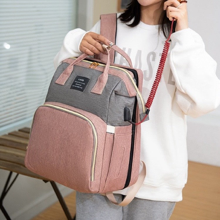 Mummy Bag Backpack with Foldable Crib β Your Ultimate Baby Care Companion!