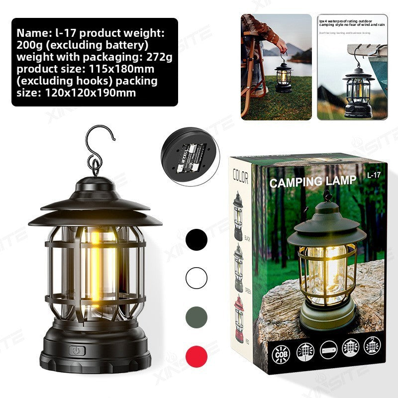 Portable LED camp light and tent light