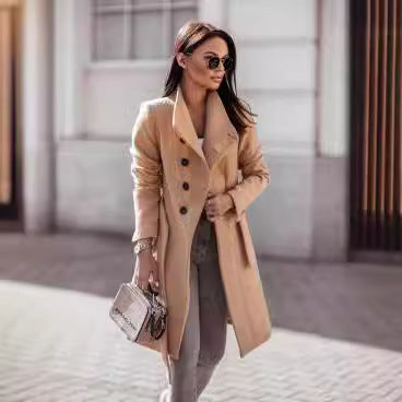 Mid-length wool coat