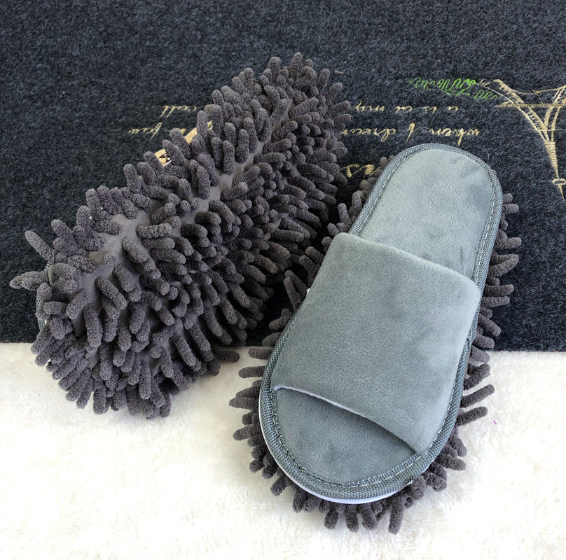 Lazy person's slippers for mopping and sweeping the floor