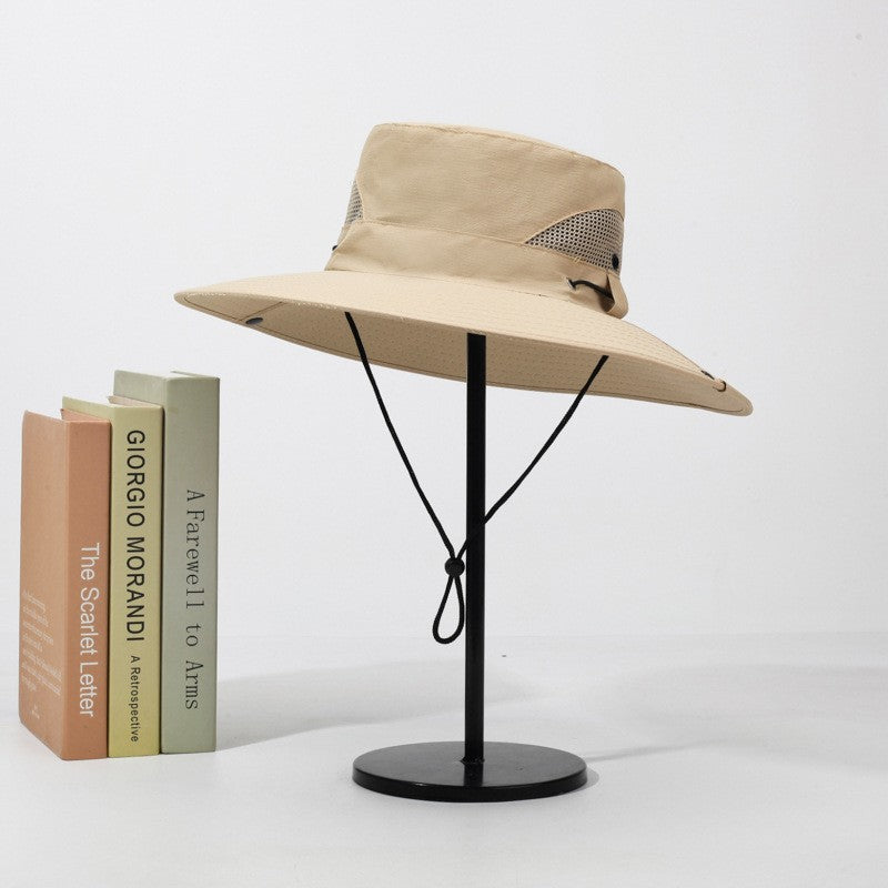 A 15CM wide-brim hat for men's outdoor use