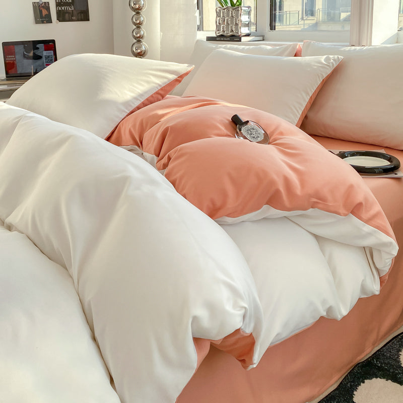 4-piece bedding set, pure cotton bed sheet and duvet cover