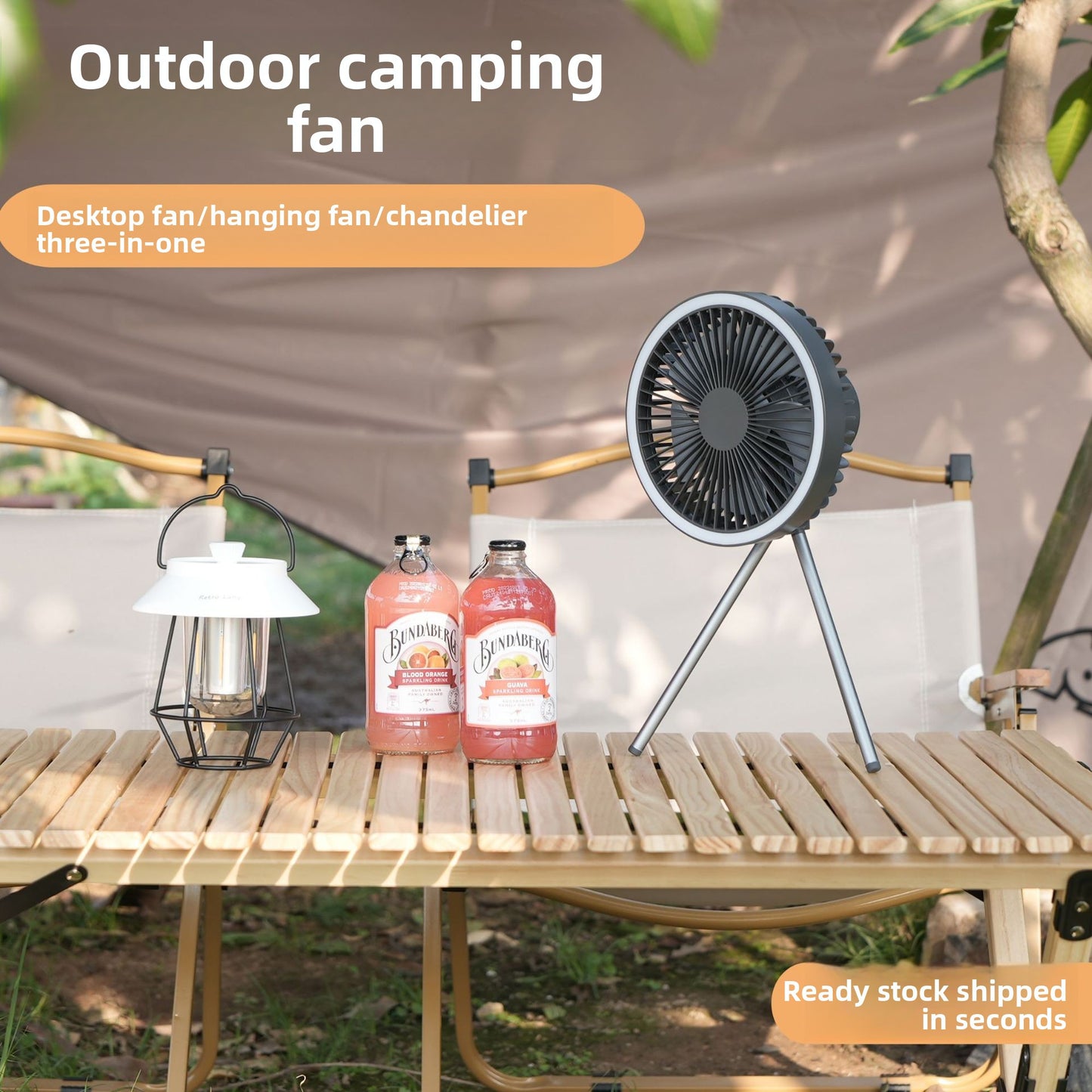 Multi-functional outdoor camping fan