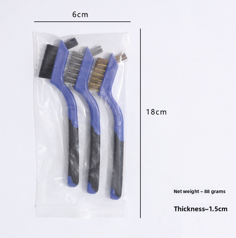 Nine-horse 3pc Double-head set of wire brushes