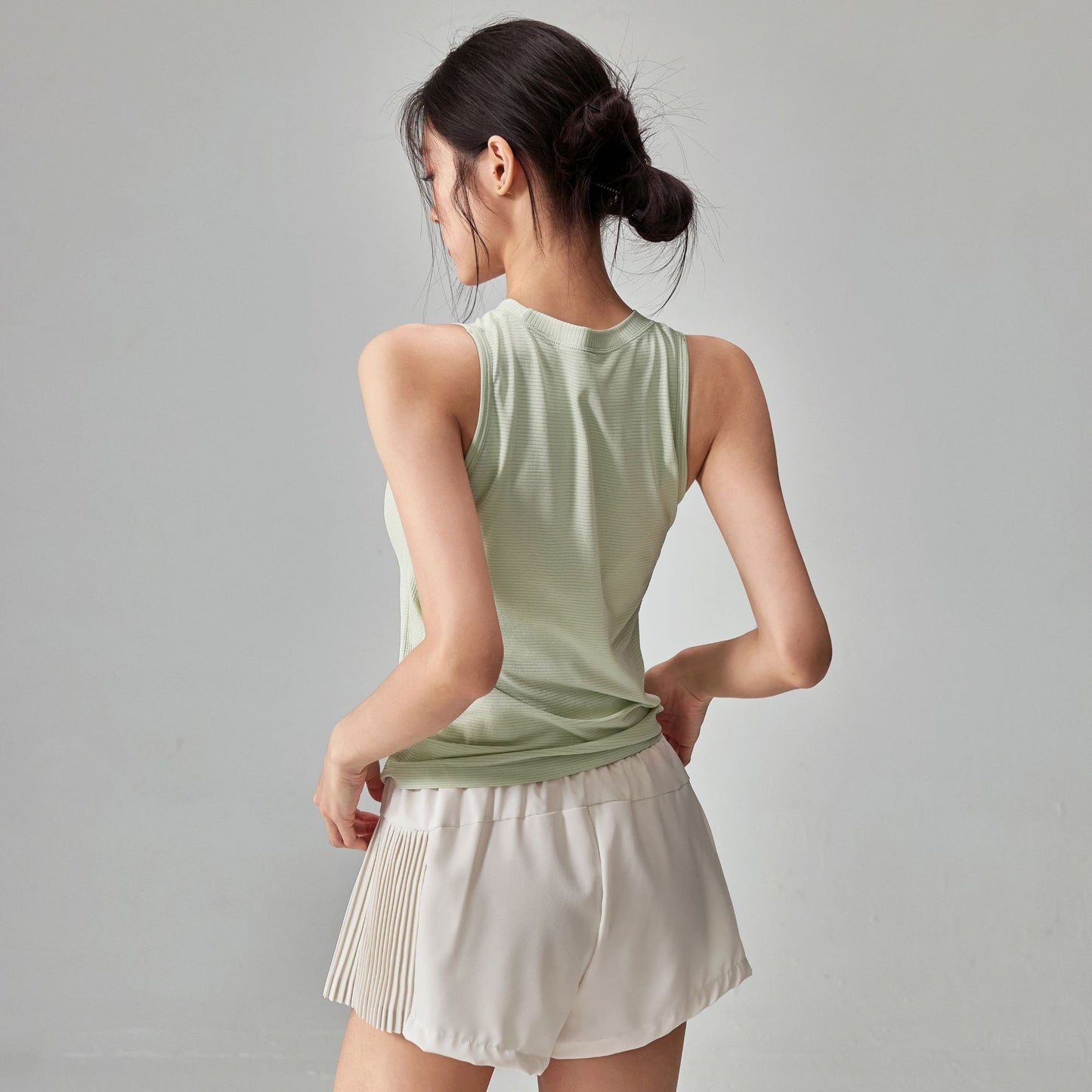 Quick-drying yoga wear, vest, elastic training, sleeveless sports top worn outside