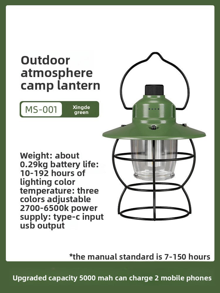 The outdoor lighting camping lamp has an extremely long battery life
