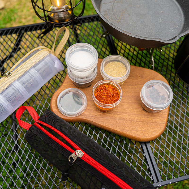 Outdoor portable spliced seasoning bottle 5 pieces suit