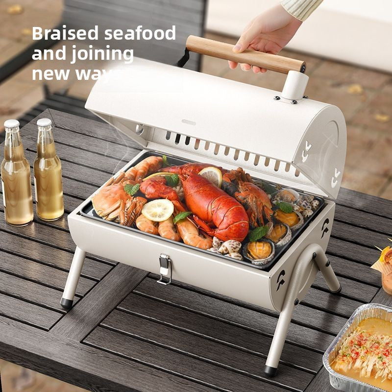 Portable Outdoor Camping Smokeless Barbecue Grill Barbecue Stove
