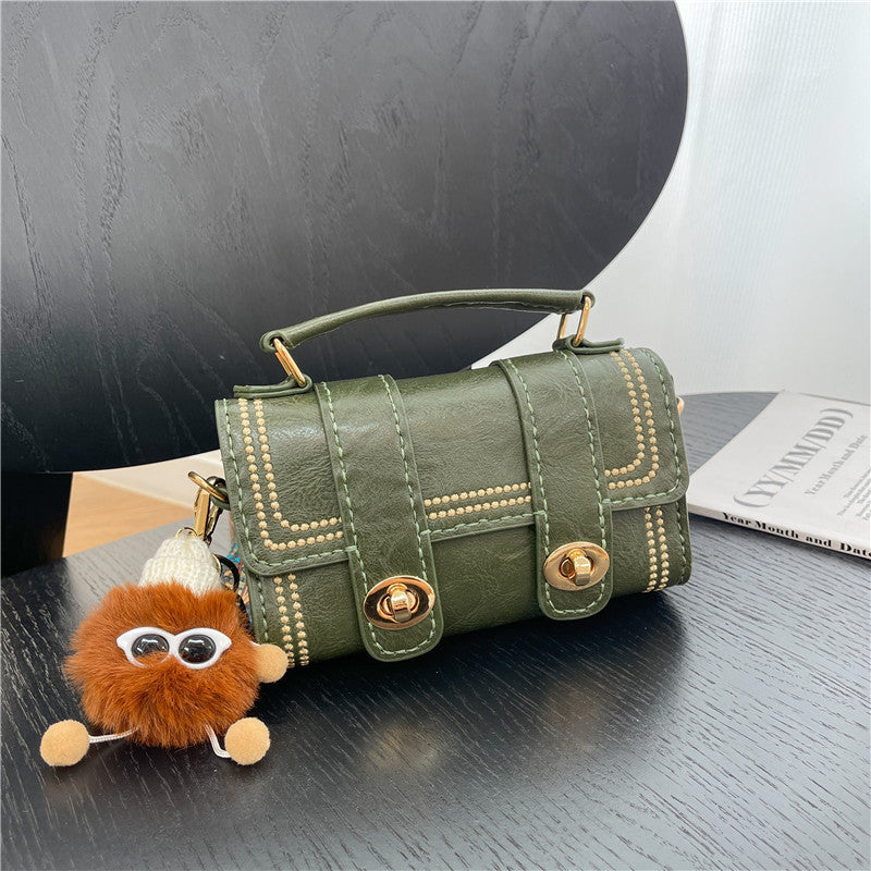 Vintage Handmade Woven Bag Women's Autumn and Winter Homemade diy Material Bag Shoulder Crossbody Bag for Girlfriend