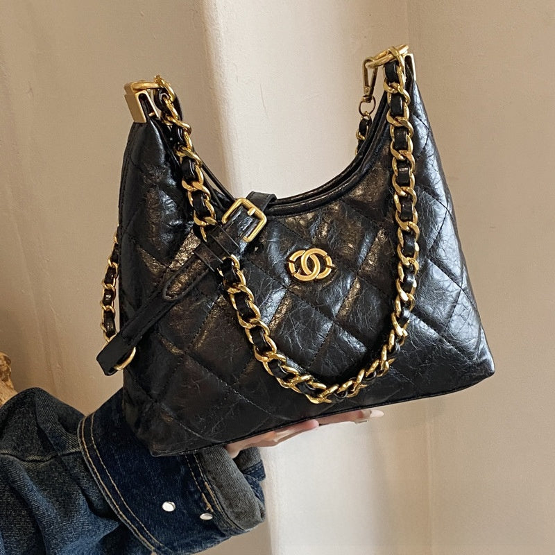 High-end sophisticated single shoulder crossbody bag