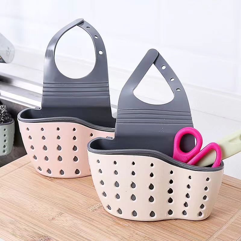 Plastic kitchen sink storage draining basket