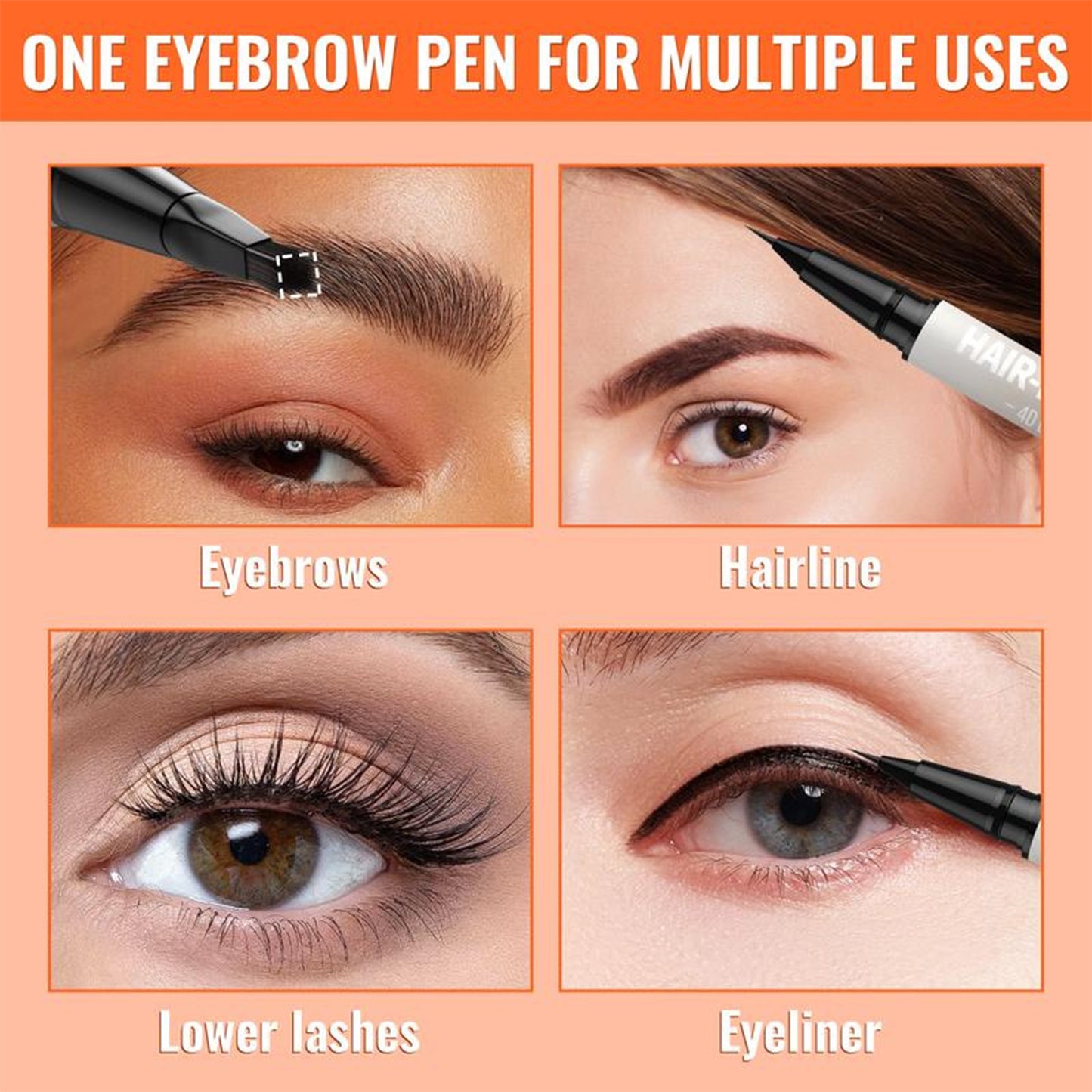 Waterproof, sweat-proof and non-staining eyebrow pencil for both ends