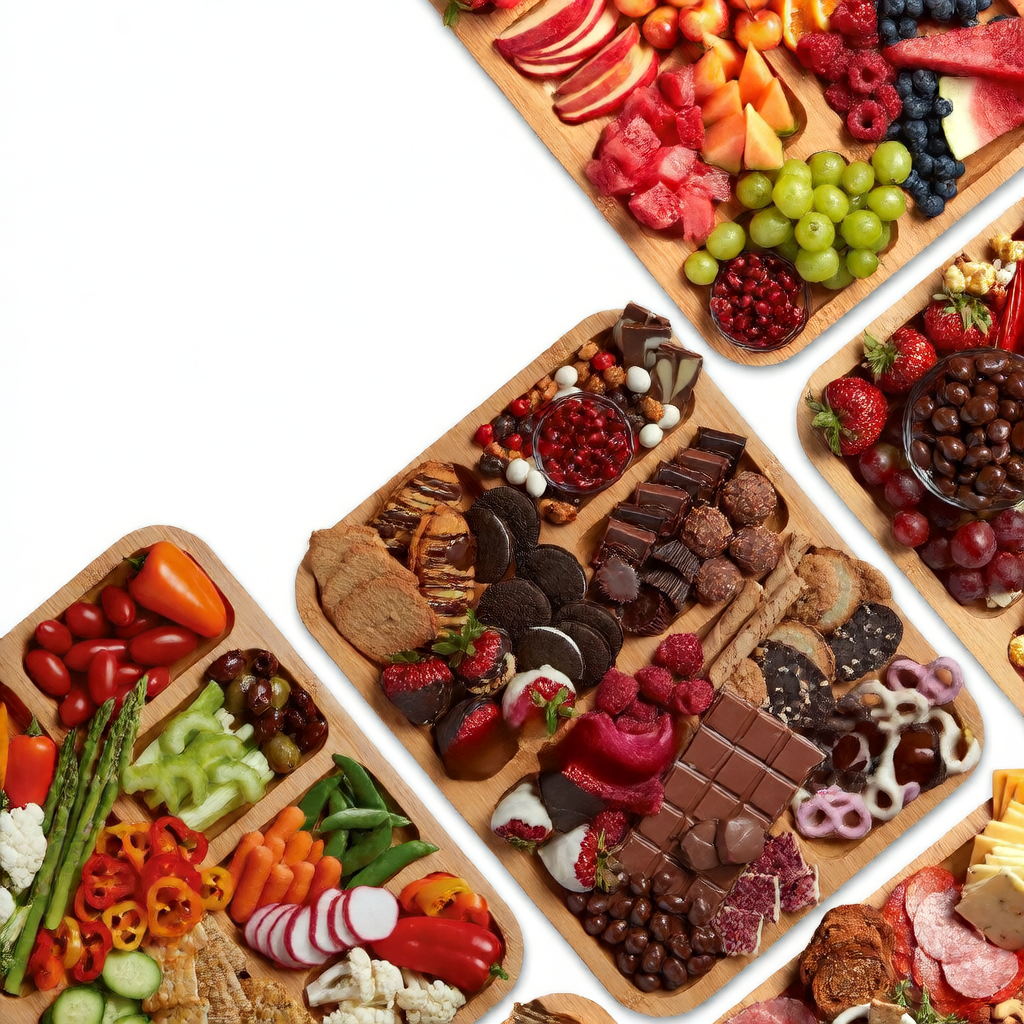 Bamboo cooked food board tray
